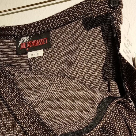 Women's 2 pc suit with Pants sz L Black White print Vintage/Retro NWT Zip Jacket - Picture 9 of 11